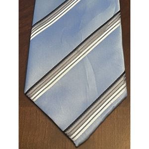 Alex Mishra Blue Gray 100% Polyester Men’s Neck Tie Made In China